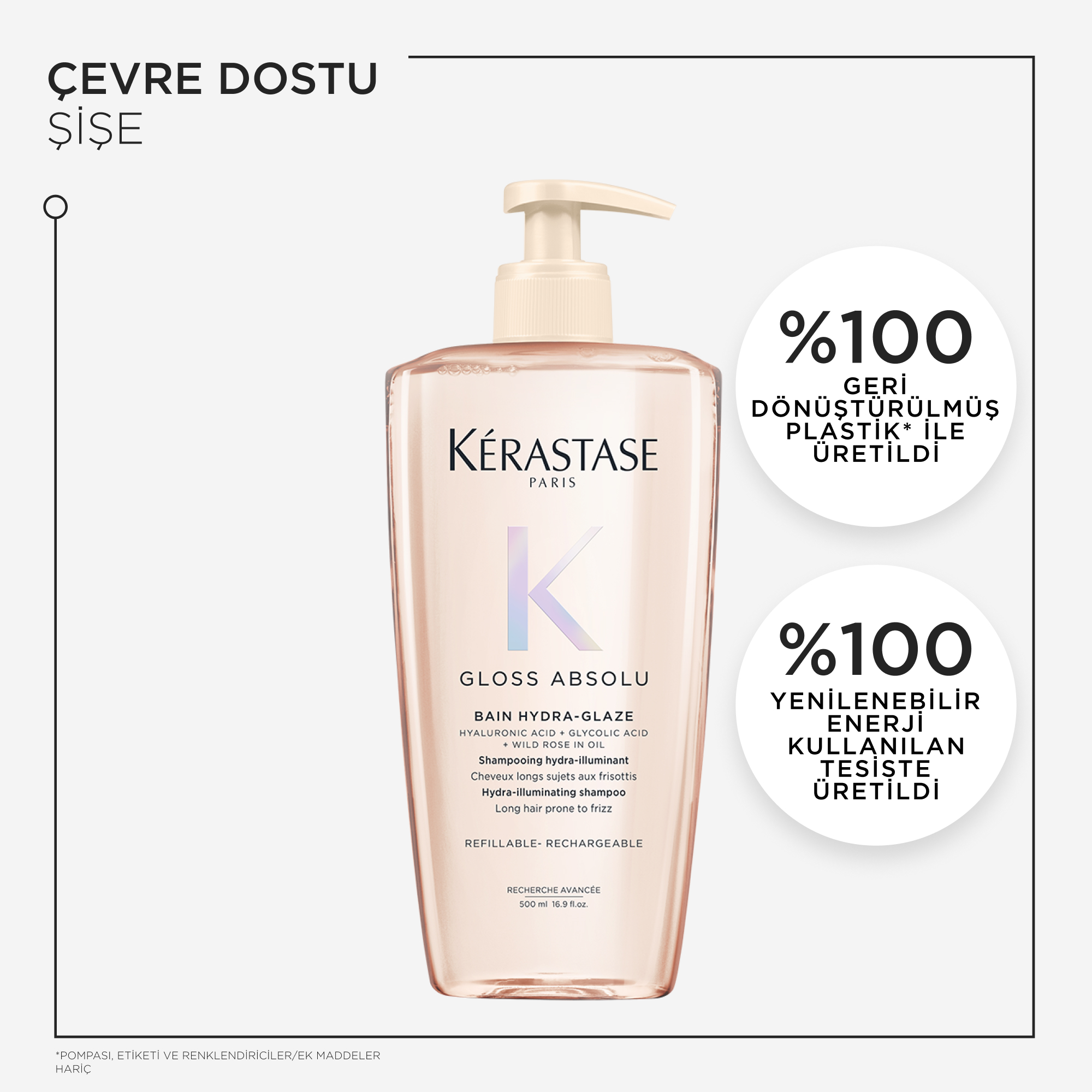 Kerastase Gloss Absolu Bain Hydra-Glaze Elektriklenmeye Eğilimli Saçlar İçin Parlaklık Veren Şampuan 500 ml - Görsel 3