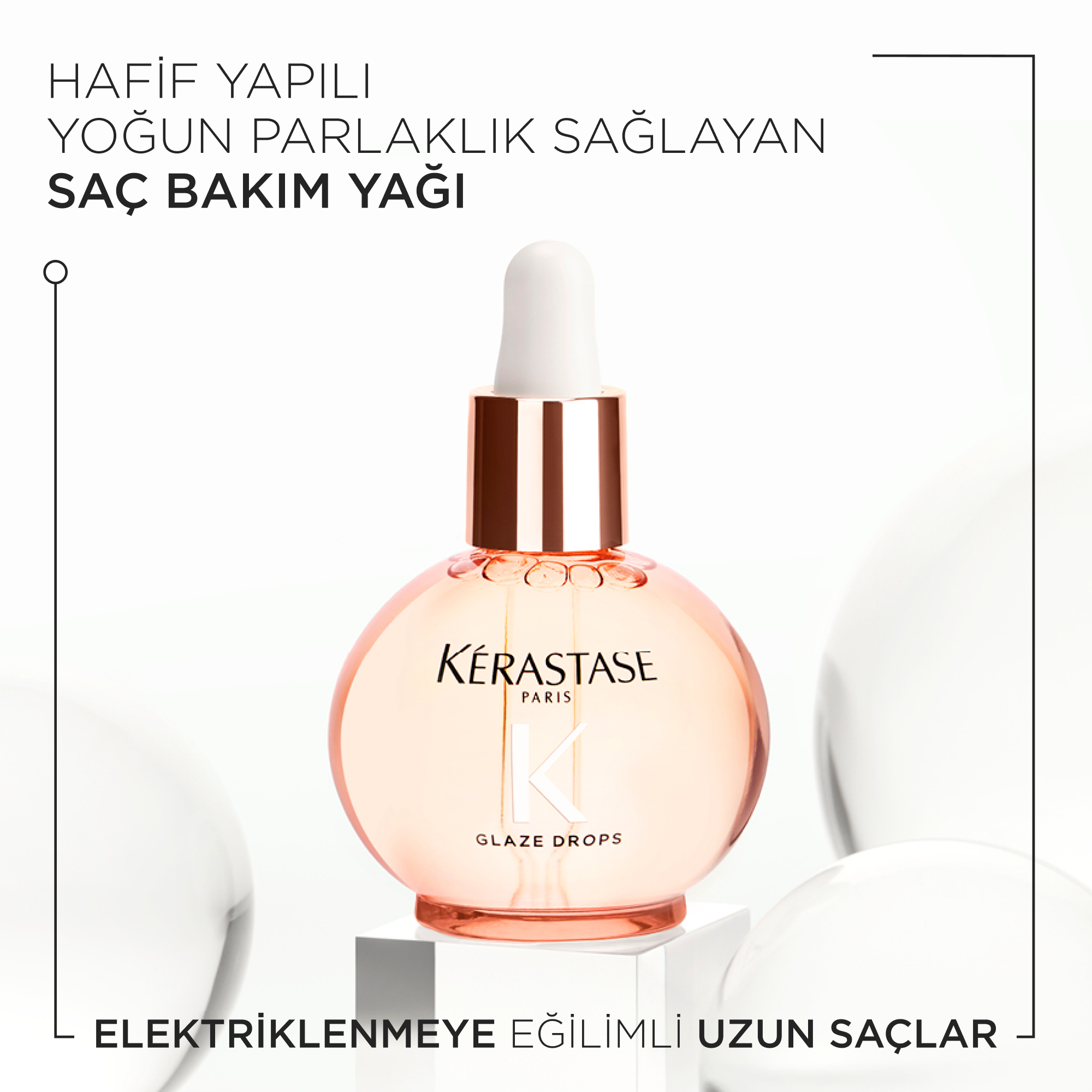 Kerastase Gloss Absolu Glaze Drops Elektriklenmeye Eğilimli Saçlar İçin Saç Bakım Yağı 45 ml - Görsel 3